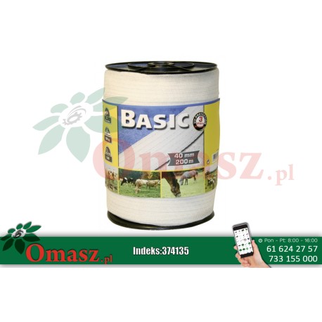 Taśma BASIC dla bydła koni 40mm/200mb Taśma BASIC dla bydła koni 40mm/200mb