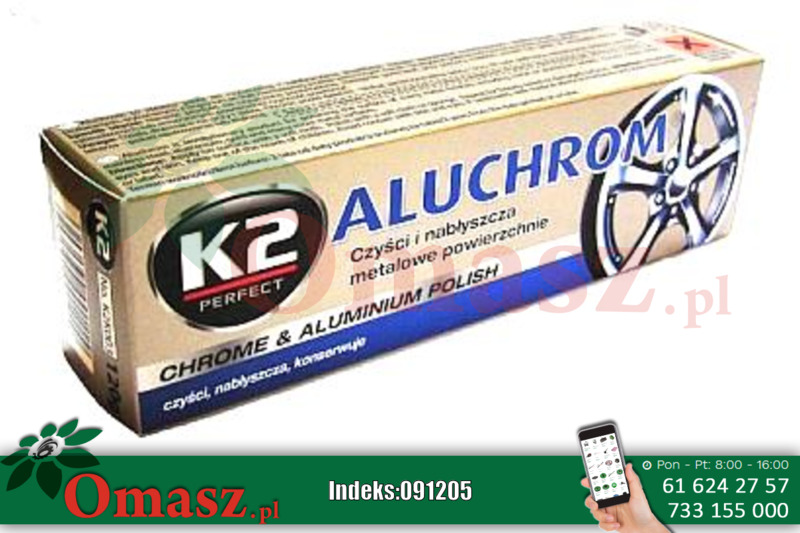 K2 Aluchrom pasta do czyszczenia chromu i aluminium - nabłyszcza 120g