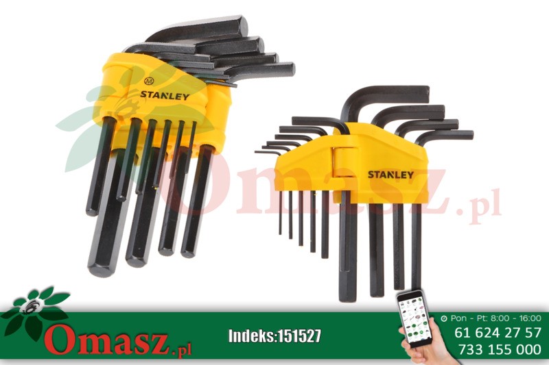 Zestaw kluczy imbusowych 10 sztuk Stanley S-69-253