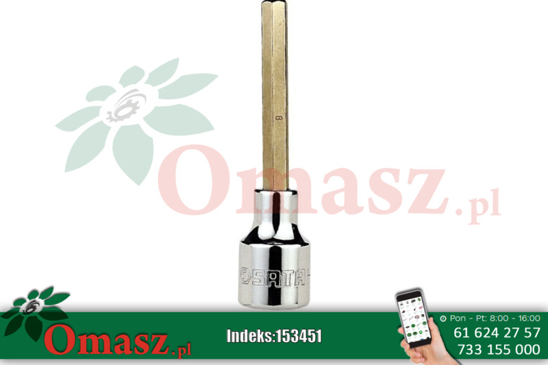 Klucz nasadowy 1/2' 8mm bit hex L:100 Sata S25205