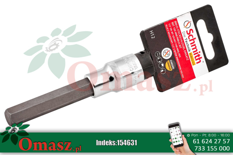 Klucz nasadowy 1/2 z bitem imbusowym 100 mm H4 schmith NS-BH12-4-2