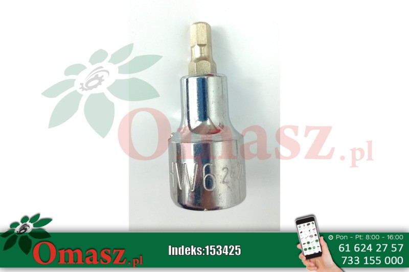 Klucz nasadowy 1/2' 6mm bit hex Sata s24203