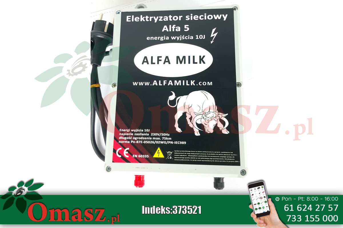 Elektryzator ogrodzeniowy Alfa Milk 5 10J sieciowy