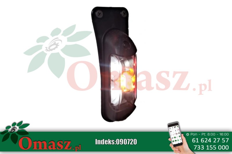 Lampa obrysowa diodowa biało-pomarańczowo-czerwona LD2167 wisząca