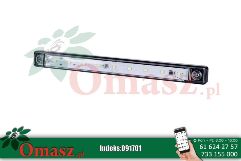 Lampa obrysowa diodowa HOR71 biała 12/24V