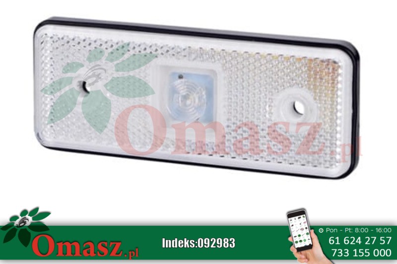 Lampa obrysowa odblaskowa HOR-42 Led 12/24V biała