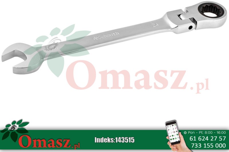 Klucz płasko-oczkowy10mm z grzechotką łamany Schmith SKGL-10