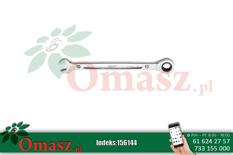 Klucz płasko-oczkowy10mm z grzechotką Milwaukee 4932471503