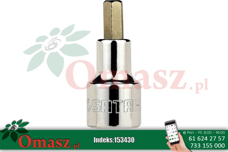 Klucz nasadowy 1/2' 14mm bit hex Sata S24208