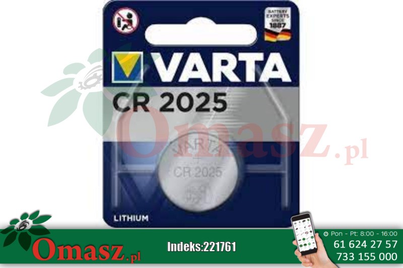 Bateria zegarka CR 2025 Varta