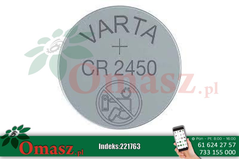 Bateria zegarka CR 2450 Varta