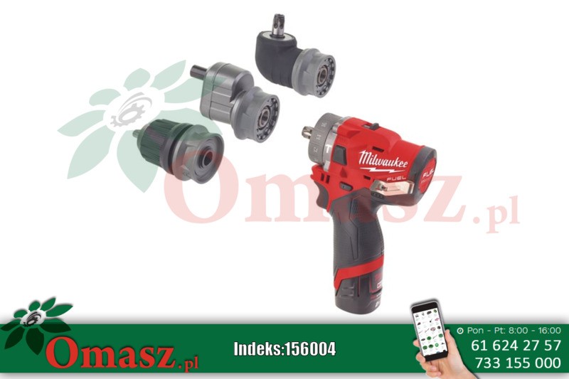 Wiertarko-wkrętarka udarowa z wymiennymi uchwytami 37 Nm M12 FPDXKIT-202X MILWAUKEE 4933464138