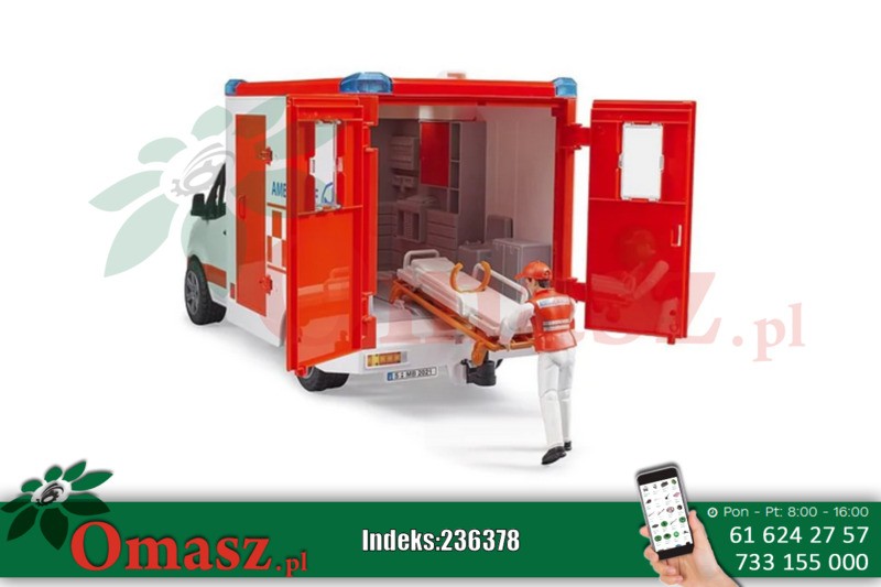 BRUDER 02676 karetka ambulans z figurką ratownika