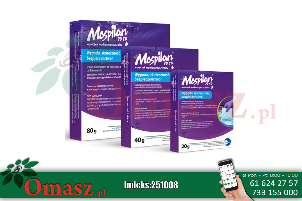 Mospilan 20 SP 20g (acetamipryd) - środek owadobójczy