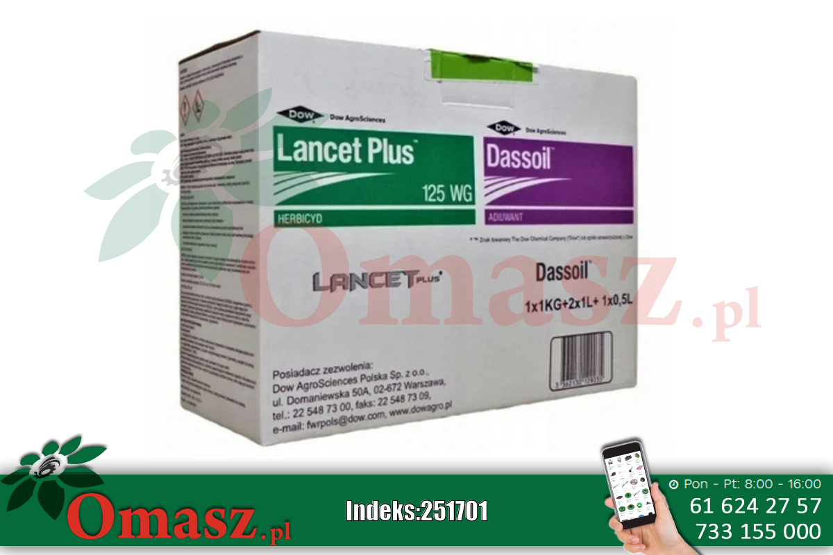 Lancet Plus 125 WG 1kg + Dassoil 2.5L miotła zbożowa