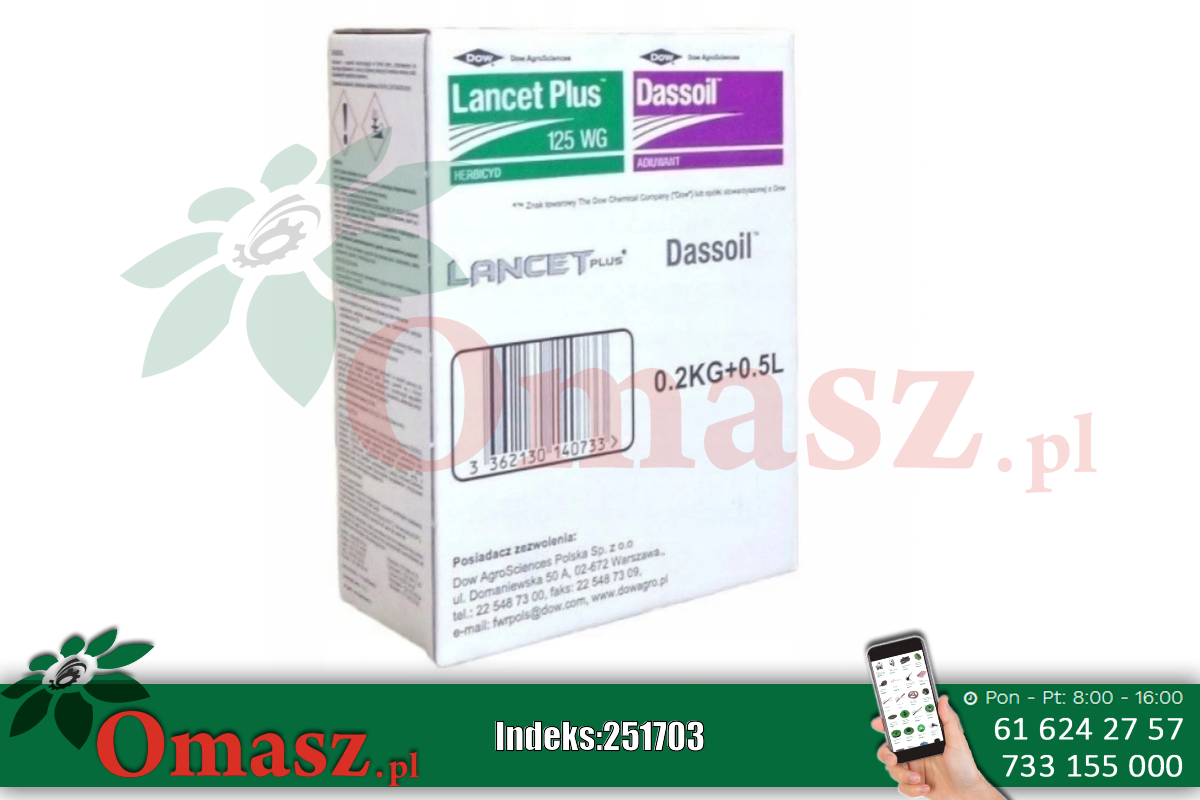 Lancet Plus 125 WG 0.2kg + Dassoil 0.5L miotła zbożowa