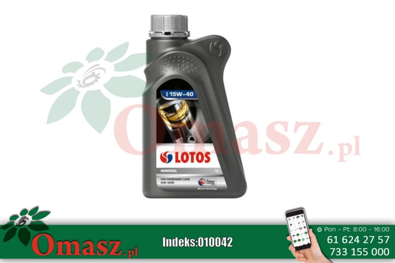 Lotos Mineralny 15W/40 1l  ziel.