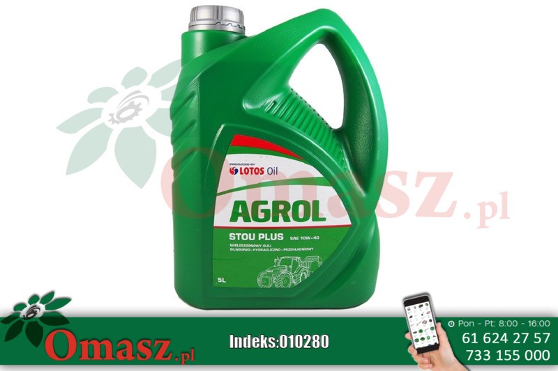 LOTOS Agrol STOU Plus 10W40 5L - olej hydrauliczno-przekładniowo-silnikowy