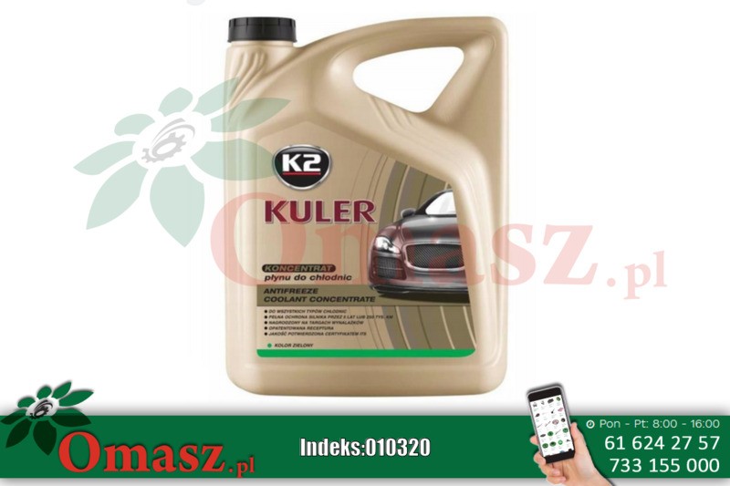 Płyn do chłodnic Kuler K2 5l zielony koncentrat