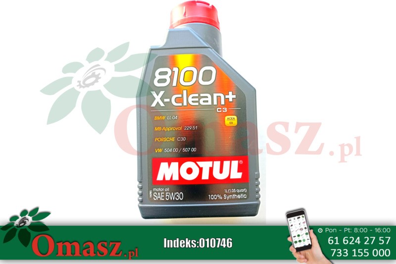 Olej Motul 5W30 8100 x-clean+ 1l