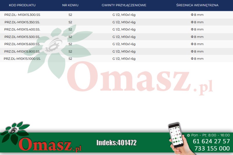 Wąż przyłączeniowy elastyczny L500 (1/2)