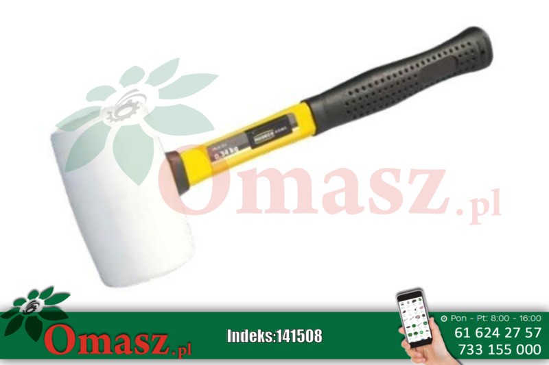 Młotek gumowy biały trzonek fiberglass MN-31-324 680g