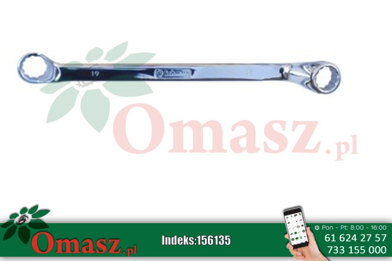 Klucz oczkowy dwustronny gięty 21*23mm Schmith SKOO-21/23