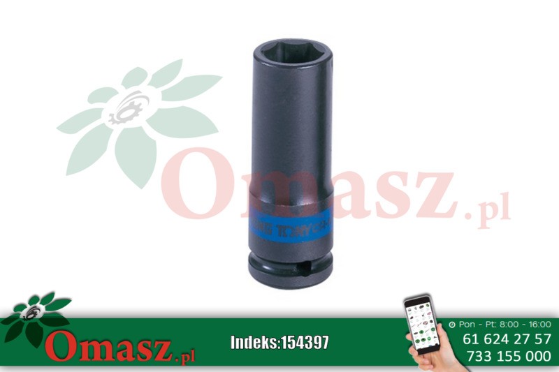 Nasadka długa udarowa 1/2' 19mm x 80mm, 6-kąt KING TONY 443519M