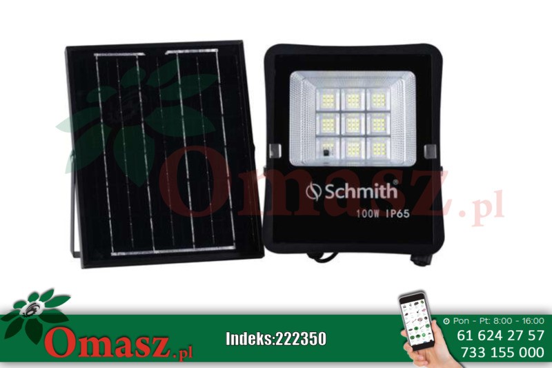 Lampa LED z panelem solarnym 100W Schmith SLS-01