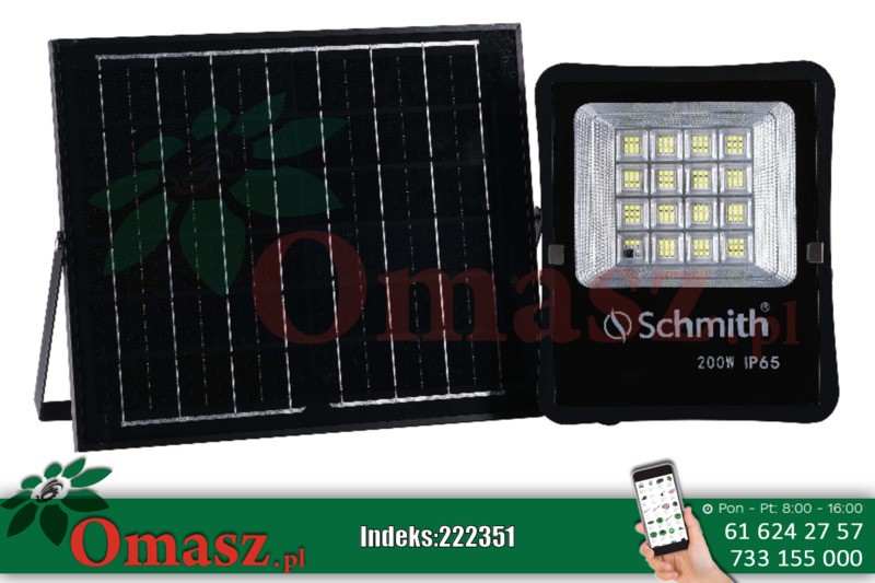 Lampa LED z panelem solarnym 200W Schmith SLS-02