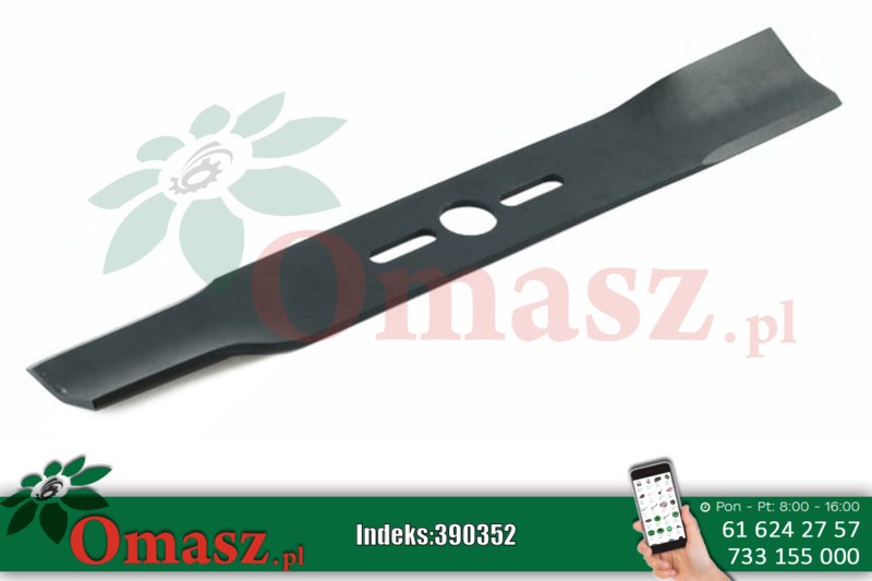 Nóż T2 uniwersalny prosty z podkładkami (40cm) do kosiarek CZKSI-0178
