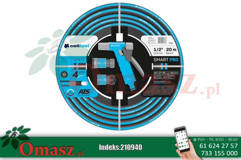 Wąż ogrodowy 1/2' a20m Celfast zestaw