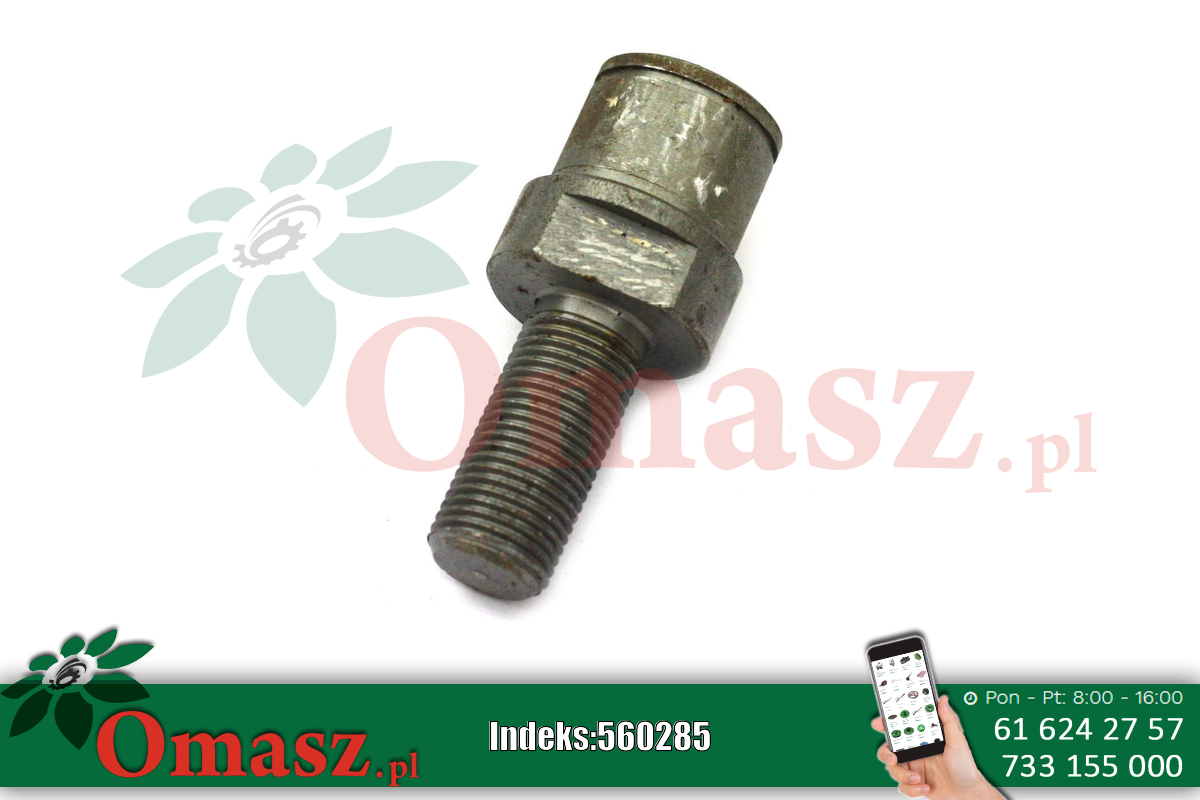 Oś łożyska nagarniacza zespołu żniwnego kombajnu Bizon 5060/03-065