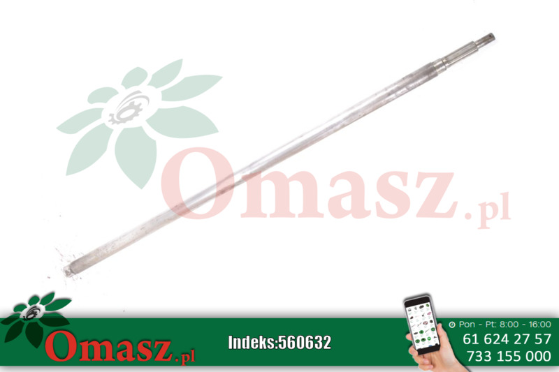 Wał górny przenośnika pochyłego frezowany Bizon 5058/55-021/0