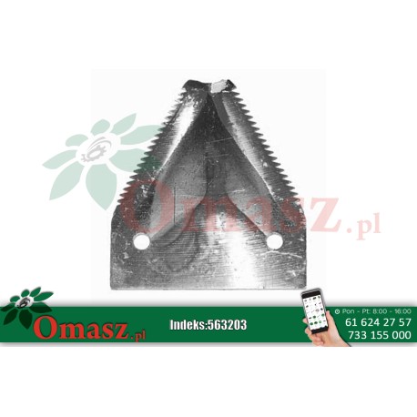 Nóż kosy Claas górno nacinany 6112031