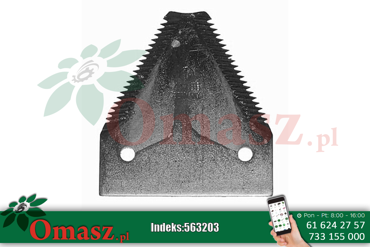 Nóż kosy Claas górno nacinany 6112031