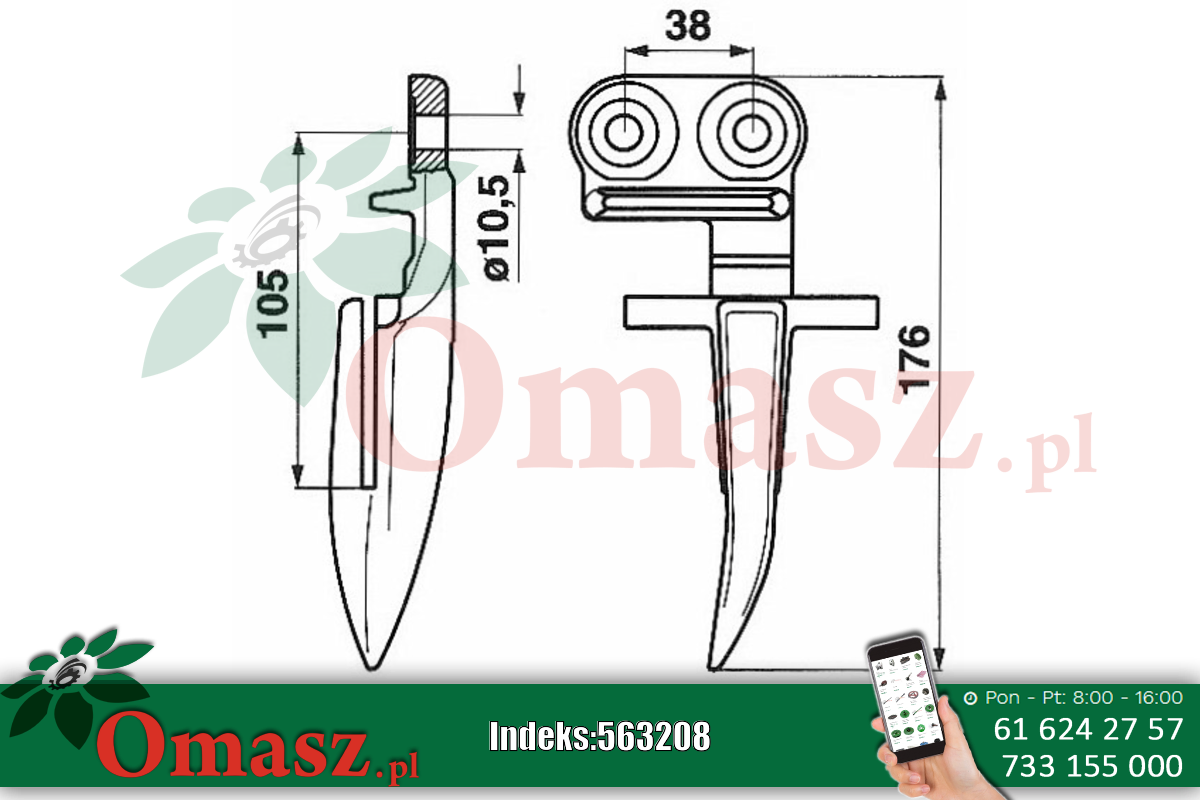 Palec - bagnet końcowy Claas 6262961
