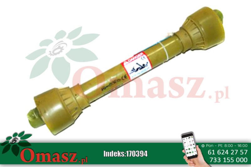 Wał przekaźnikowy 2100Nm 680mm dwugarbowy 38*102