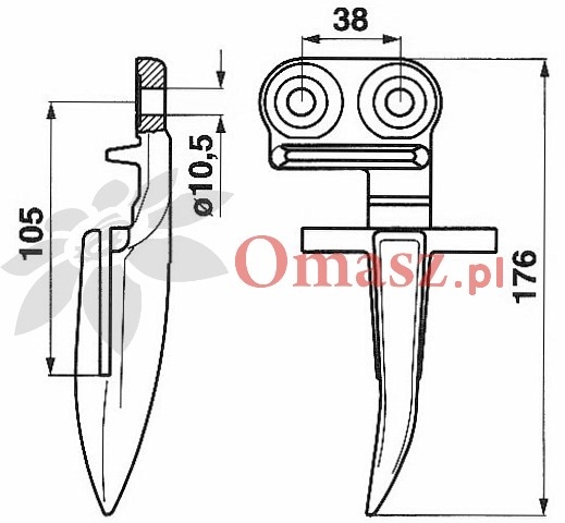 Palec - bagnet końcowy Claas 6262961