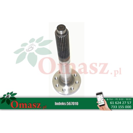 Wałek tarczy przeciążeniowej 350mm John Deere Z11407