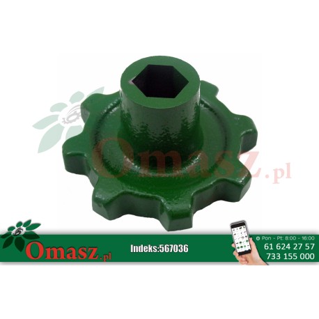 Koło zębate Z- 8 sześciokąt w środku John Deere H134603