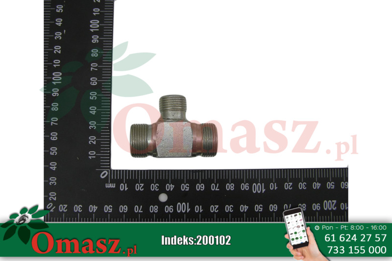 Złącze hydrauliczne trójnik BBB 2*22/18