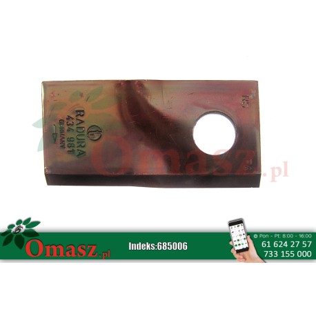 Nóż kosiarki rotacyjnej 98*48 prawy Stoll 5251380-0024