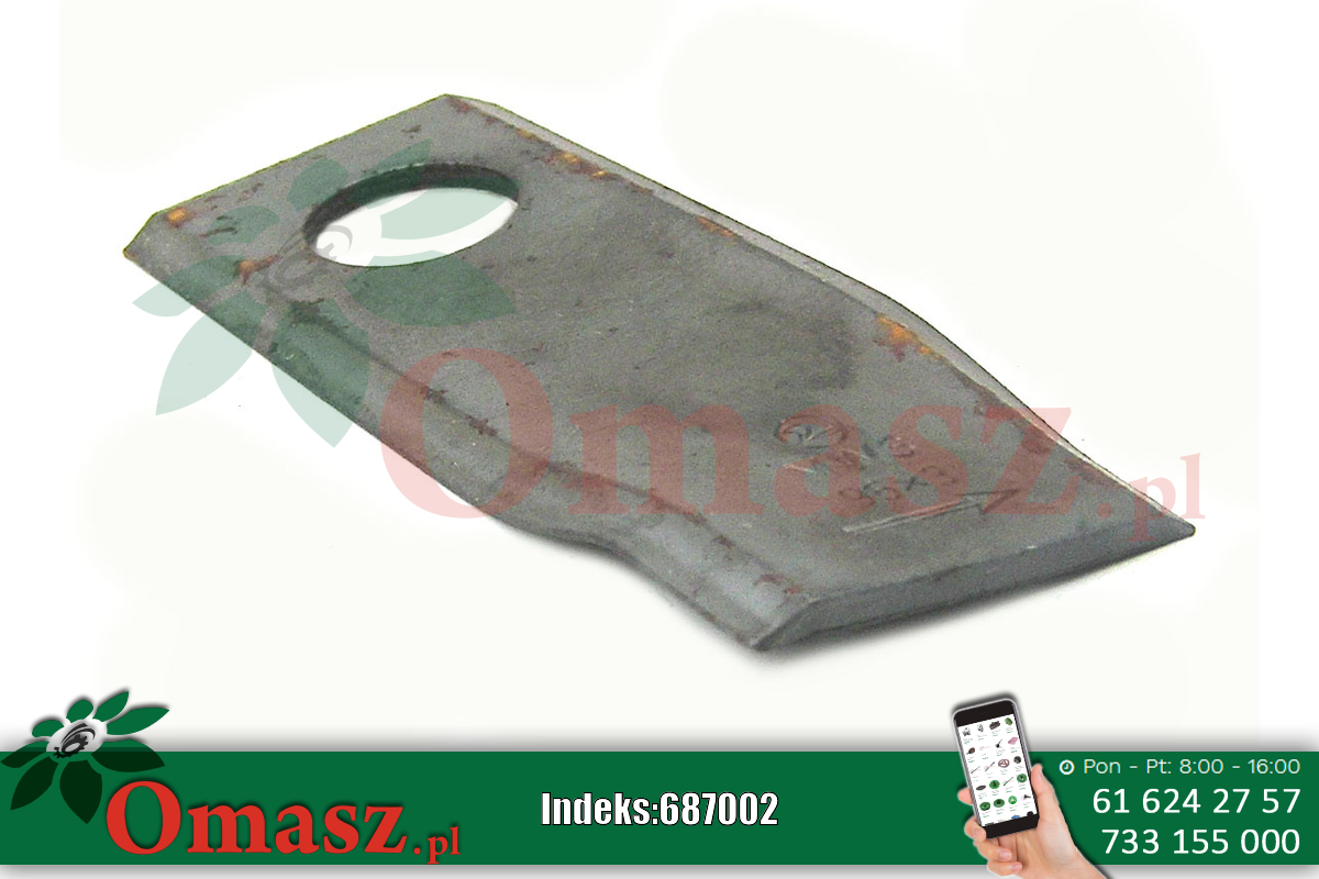 Nóż kosiarki rotacyjnej lewy Deutz Fahr, Kverneland 52516502727