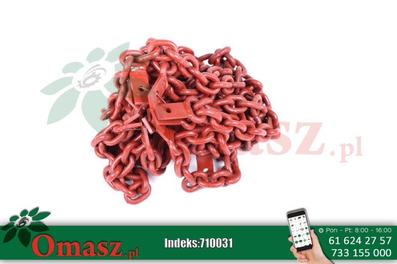 Łańcuch przenośnika podłogowego rozrzutnika, przykręcany, szerokie łapki 2213/12-002/0
