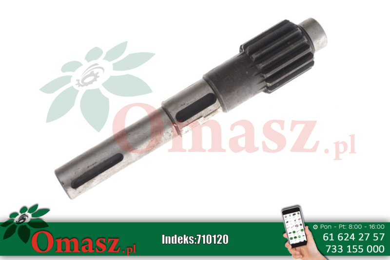 Wał z kołem Z-15 przekładni rozrzutnika 2208/03-004/1