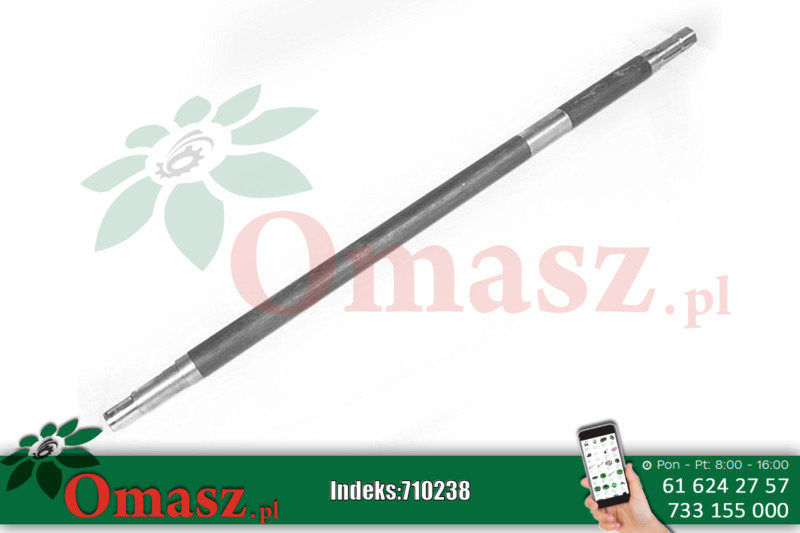 Wał napędu rozrzutnika108cm pośredni III frez *30 wieloklin *30