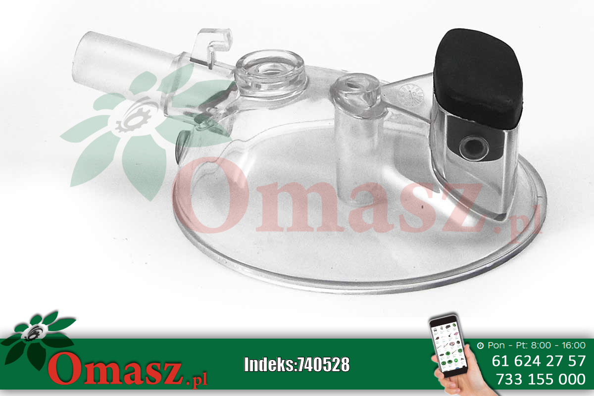 Korpus dolny kolektora 240ml z przeźroczystym zaworem z boku