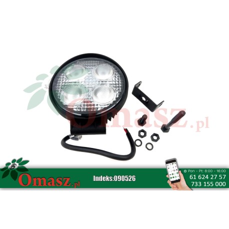 Lampa robocza 4 LED okrągła 12W 2800Lm