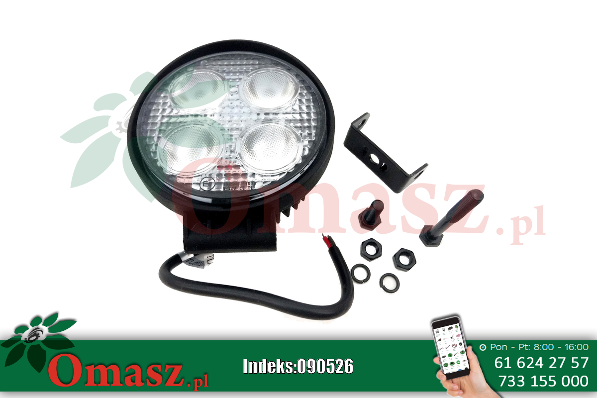 Lampa robocza 4 LED okrągła 12W 2800Lm